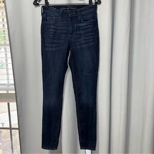 Universal Thread Women's High-Rise Skinny Jeans in a dark blue wash